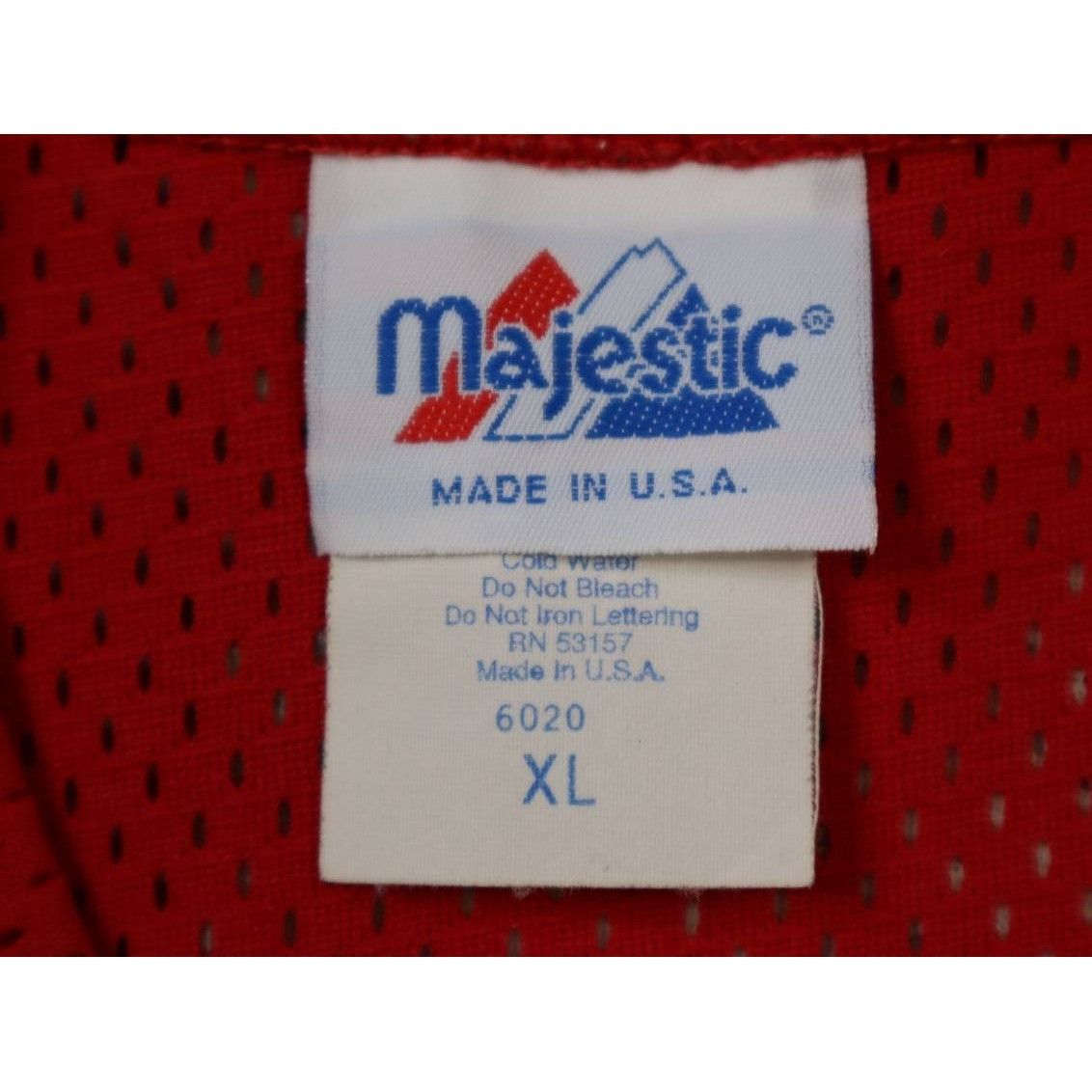 Majestic Vintage Rebels Ole Miss Majestic Red Jersey V Neck USA Made Size US XL / EU 56 / 4 - 2 Thumbnail