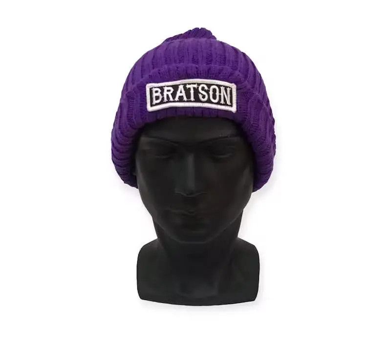 Japanese Brand Bratson Spellout Beanie Hat Size ONE SIZE - 1 Thumbnail