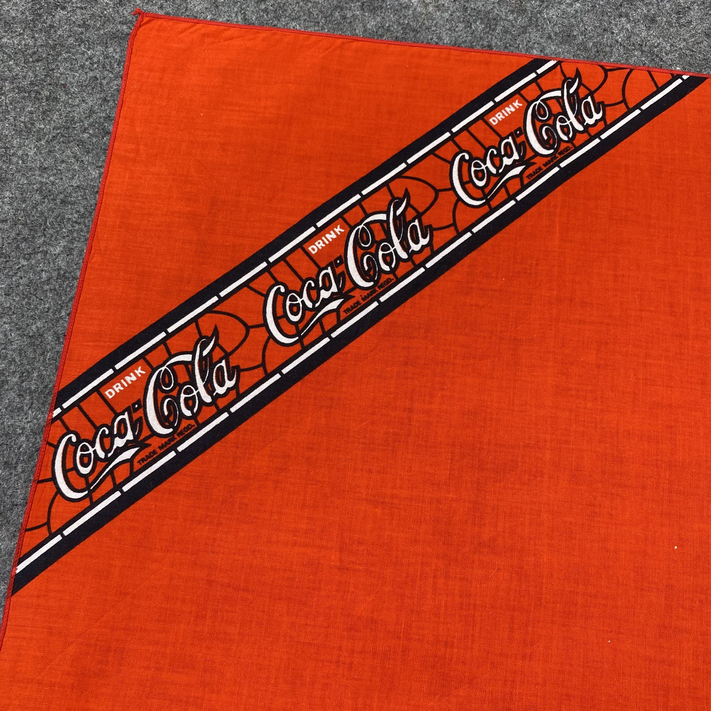 Coca Cola Vintage COCA COLA bandana handkerchief neckerchief-B796 Size ONE SIZE - 2 Thumbnail