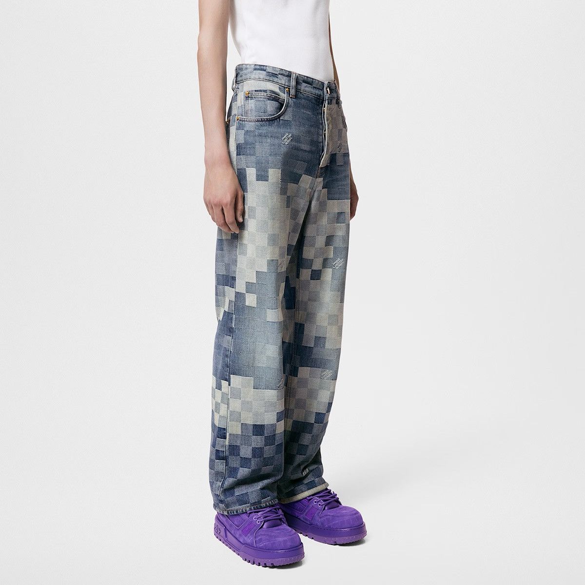 Louis Vuitton Louis Vuitton Damier Denim Skate Pants Size US 30 / EU 46 - 1 Thumbnail