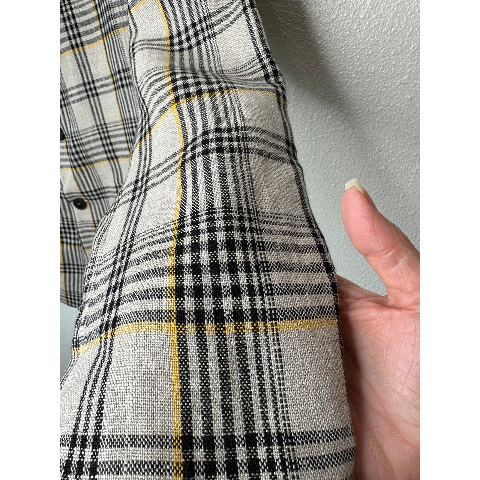 Cristaseya NWT Cristaseya Oversized Linen Blazer Ecru Black Plaid M Size US M / EU 48-50 / 2 - 4 Thumbnail