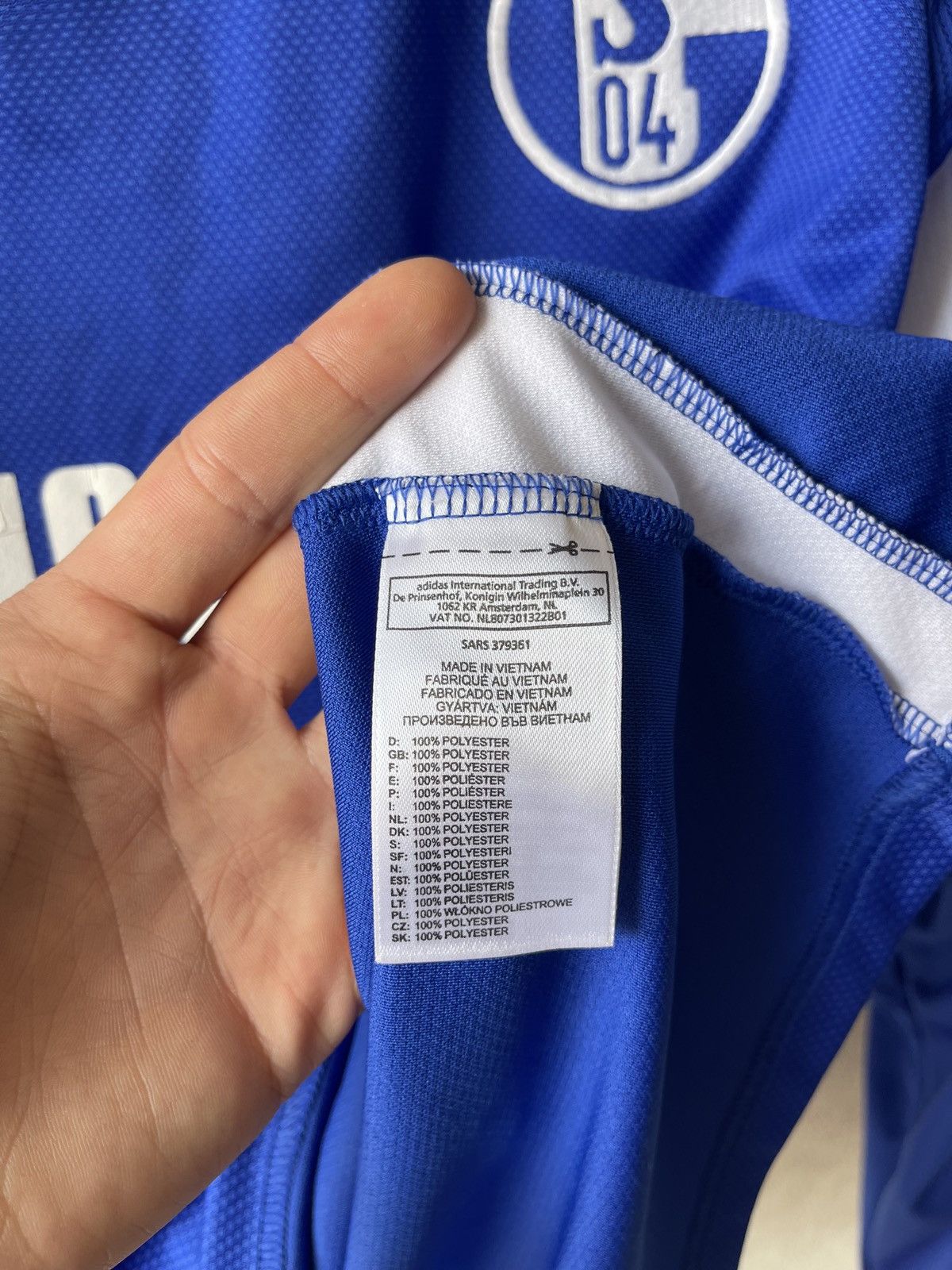 Adidas Vintage ADIDAS FC Schalke 04 Gazprom Jersey Long Sleeve Size US XL / EU 56 / 4 - 9 Thumbnail
