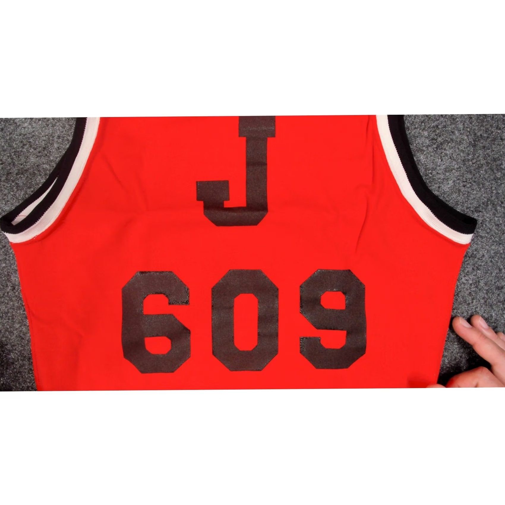 Vintage VINTAGE Red Nylon Track Jersey Tank Top Mens XS J 609 Rubber Graphic 70s Sportswear Jersey Shirt Size US XS / EU 42 / 0 - 6 Thumbnail