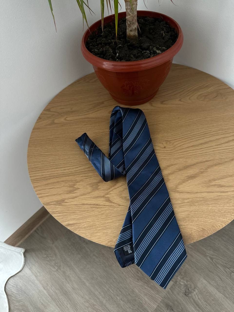 Emporio Armani Vintage Emporio Armani Made in Italy Silk Tie – Navy Striped Size ONE SIZE - 3 Thumbnail