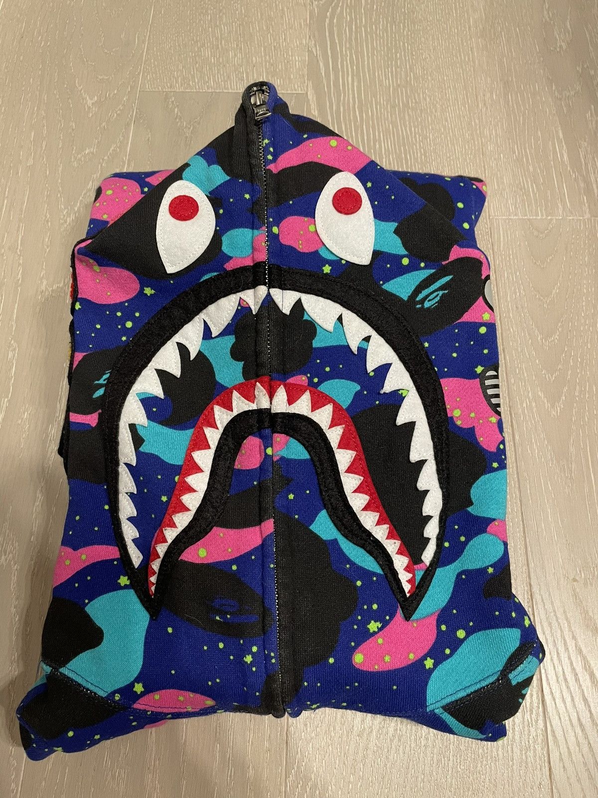 A Bathing Ape × KID CUDI SHARK セットアップ L A BATHING APE BAPE X KID CUDI SHARK FULL ZIP HOODIE XXL 2XL