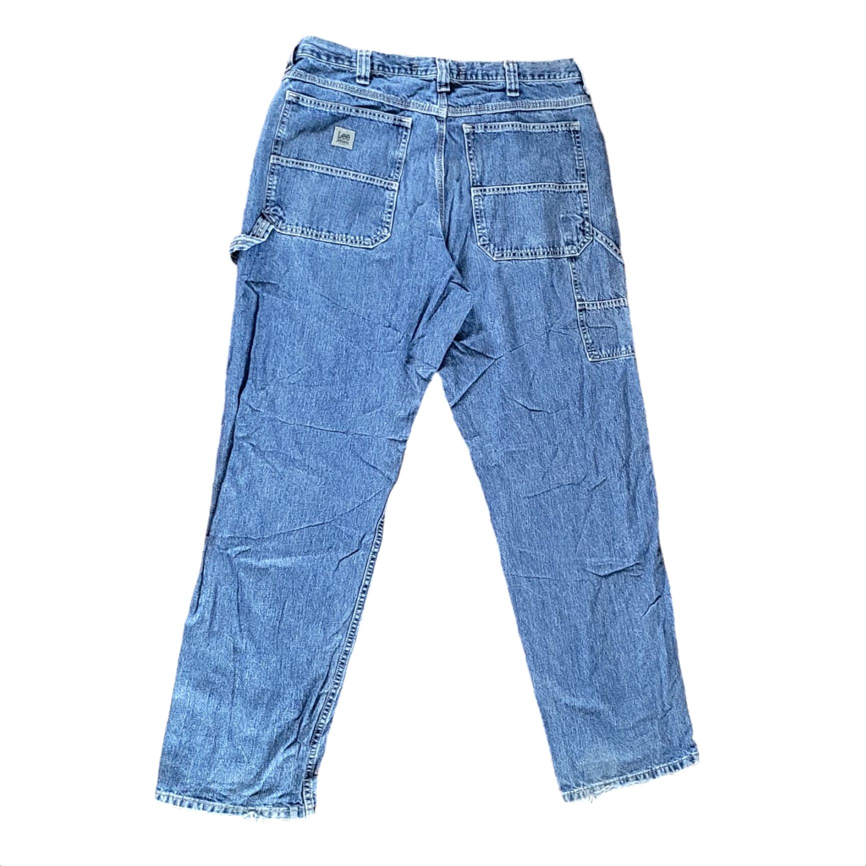 Lee VINTAGE Lee Carpenter Jeans 38 x 34 - Unisex Denim Blue 100% Cotton Grade A Level Size US 38 / EU 54 - 3 Thumbnail