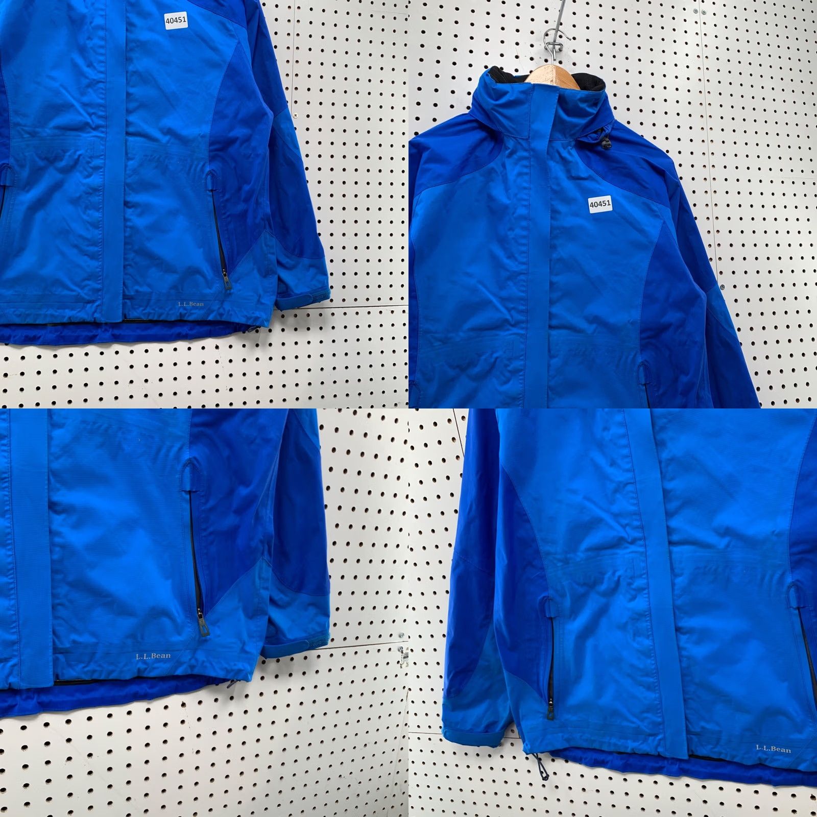 Vintage VINTAGE LL BEan Rain Coat Womens Medium Hooded Water Proof Blue Zip 22x27 Size M / US 6-8 / IT 42-44 - 8 Thumbnail