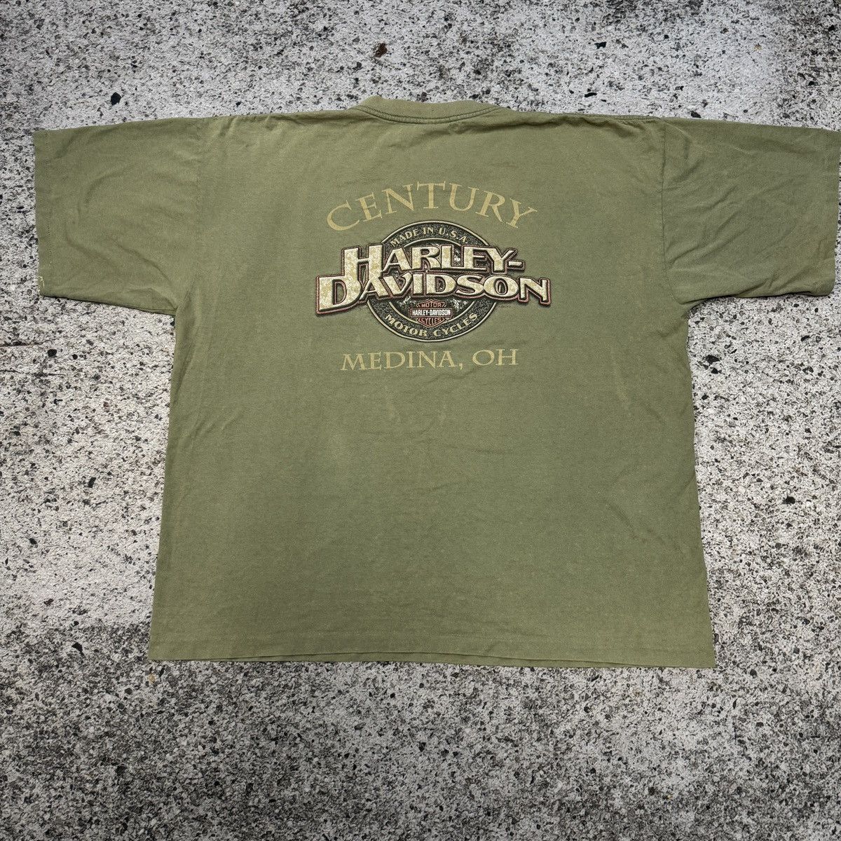 Harley Davidson Thrashed Faded Distressed Harley Shirt ERD Grunge Biker WCC Size US XXL / EU 58 / 5 - 8 Thumbnail