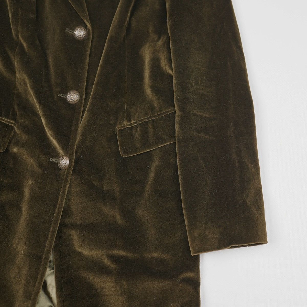 Tagliatore Tagliatore Velour Tuxedo Dark Green Coat Velvet Jacket Size M / US 6-8 / IT 42-44 - 4 Thumbnail