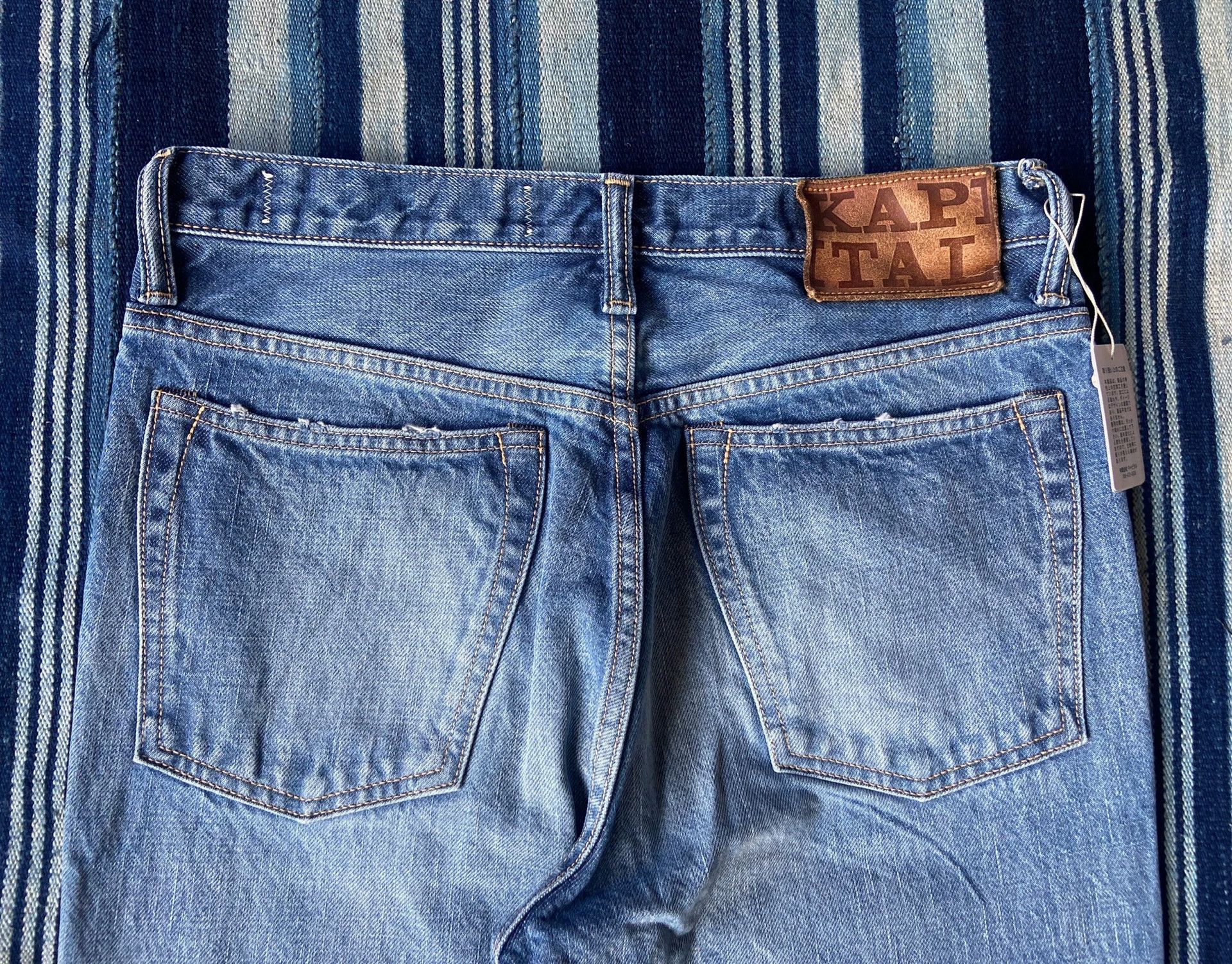 Kapital KAPITAL 14oz 5p monkey Cisco vintage wash jeans 32 Japan Size US 32 / EU 48 - 6 Thumbnail