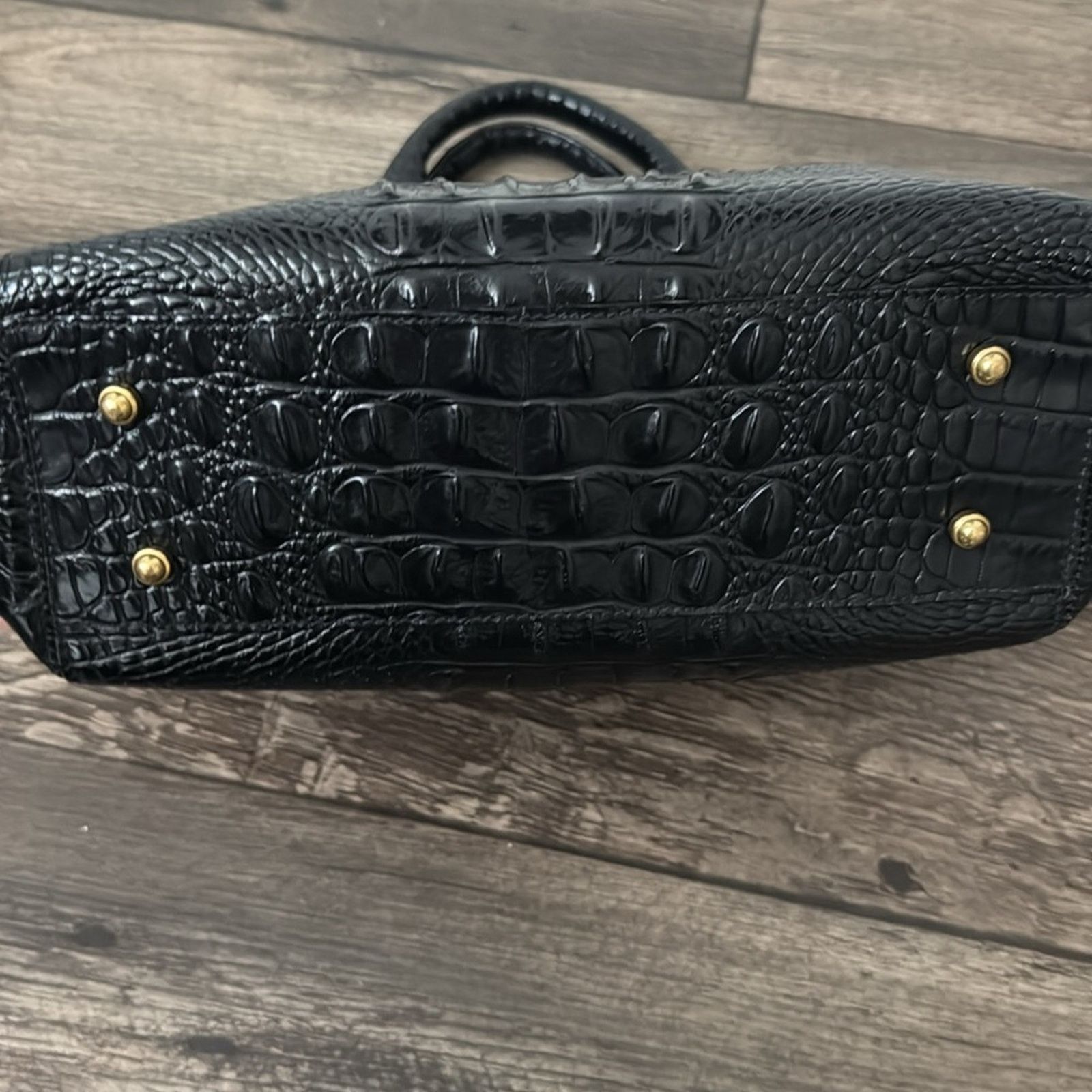 BRAHMIN Brahmin Medium Arno Black Crocodile Embossed Women's Bag Size ONE SIZE - 5 Thumbnail