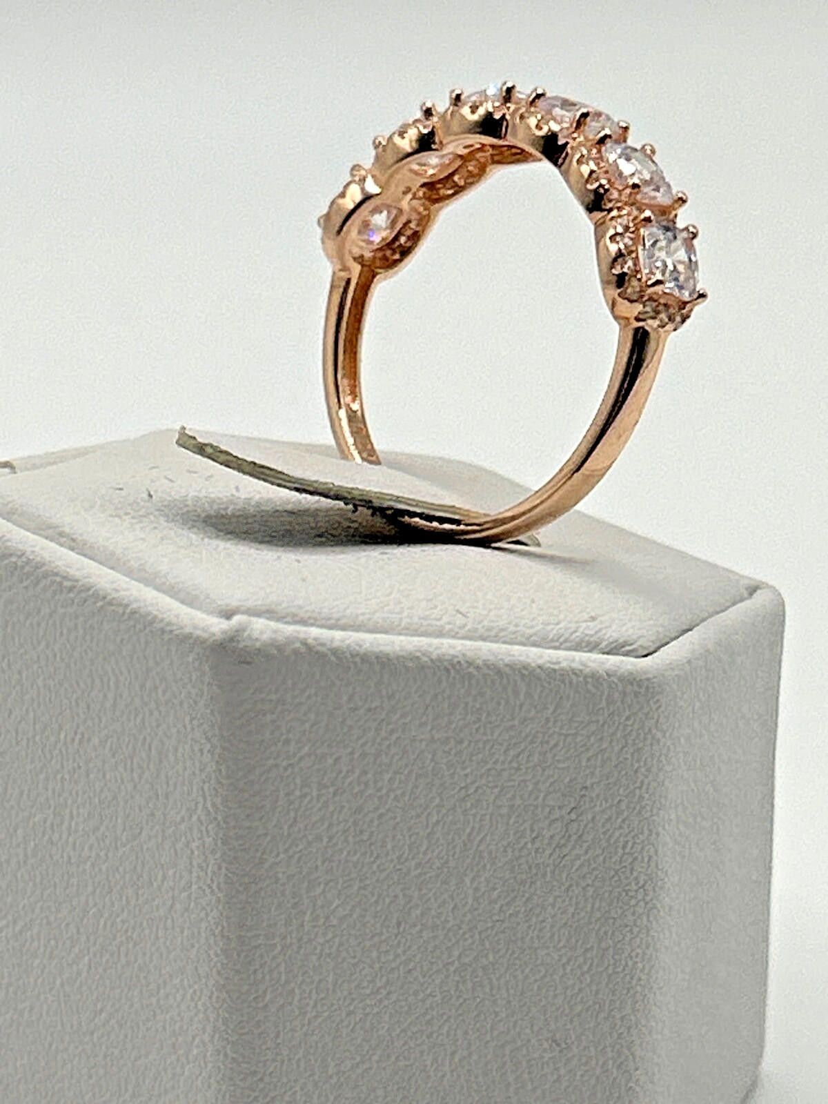 Sterling Silver 925 Vintage Sterling Silver Ring Size 9.75 Rose Gold Size ONE SIZE - 6 Thumbnail
