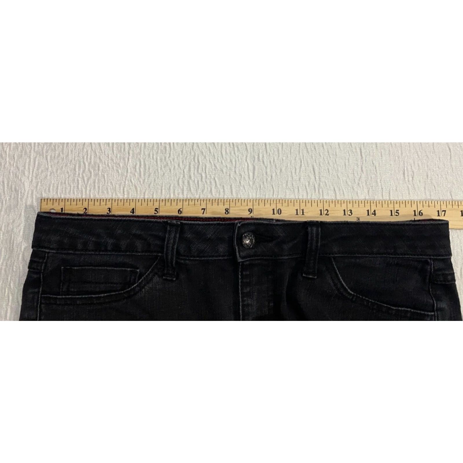 Denime Cello Jeans Slim Denim 13 Black Juniors Womens Jeans Straight Stretch 5-Pocket Design Inseam 31 in Modern Denim Size 34" / US 12 / IT 48 - 5 Thumbnail