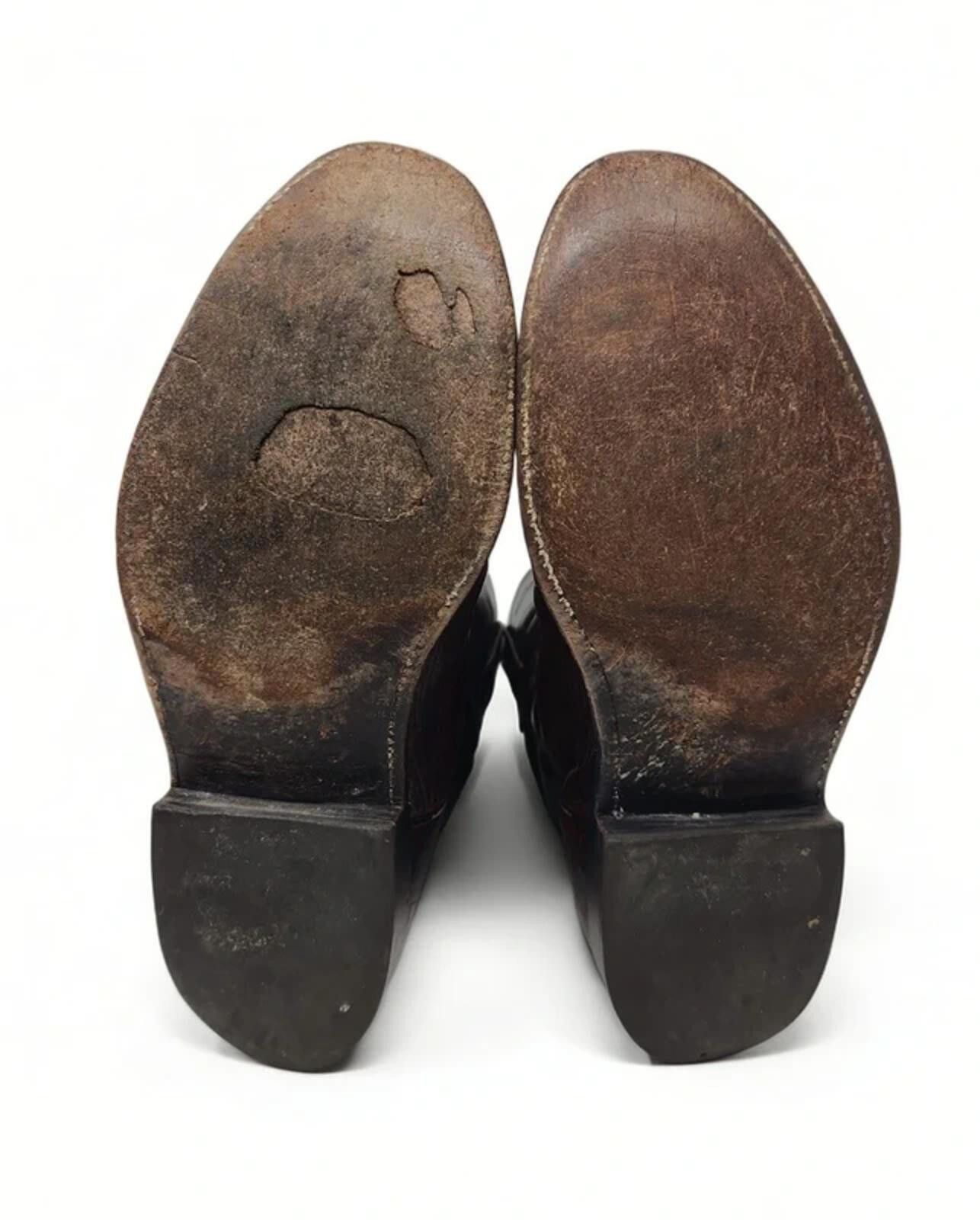 Lucchese Lucchese L8284 Cherry Ostrich Western Cowboy Boots Mens 8.5 Size US 8.5 / IT 38.5 - 8 Thumbnail