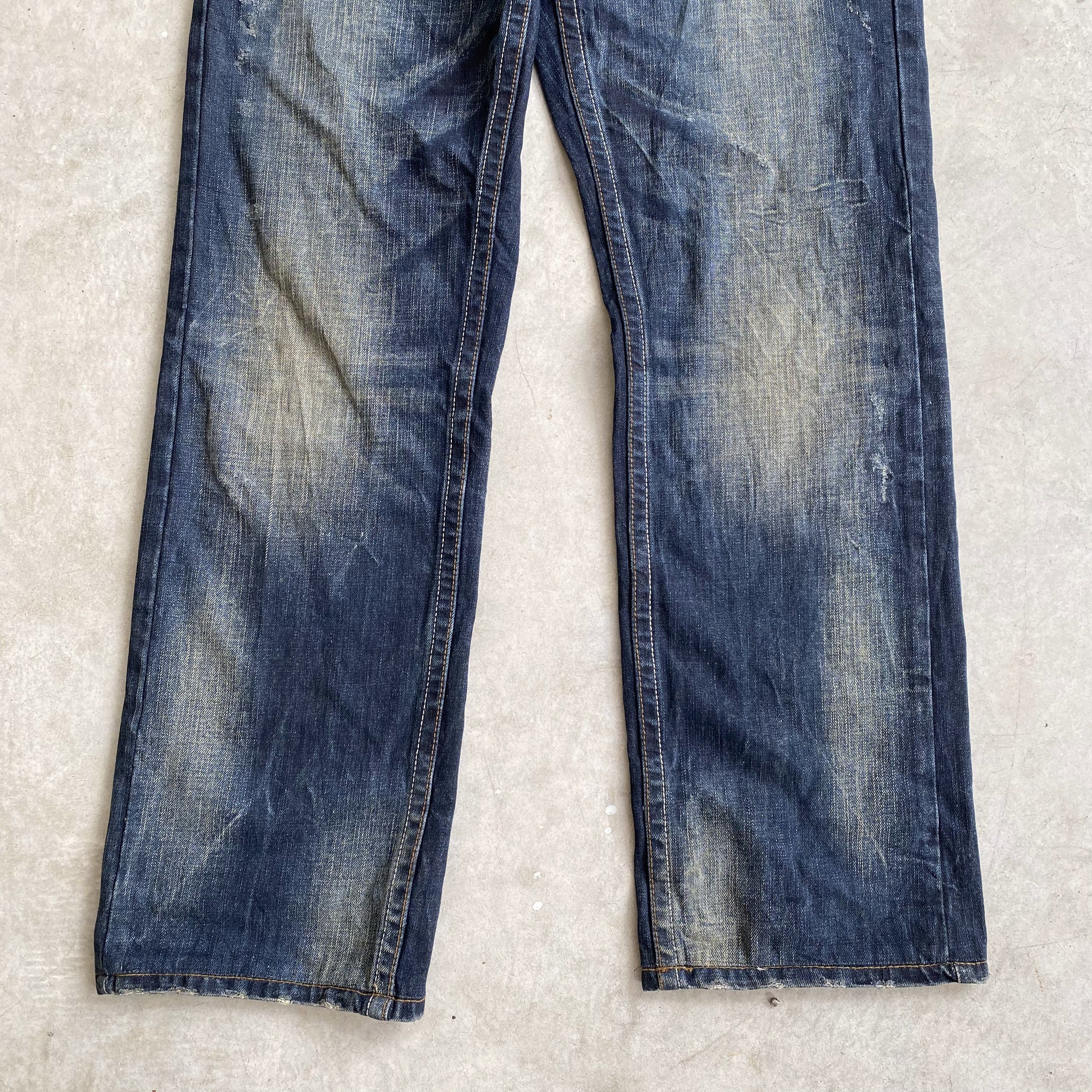 Vintage 90s Vintage Red Pepper Feather Wing Mudwash Jeans Size US 32 / EU 48 - 4 Thumbnail