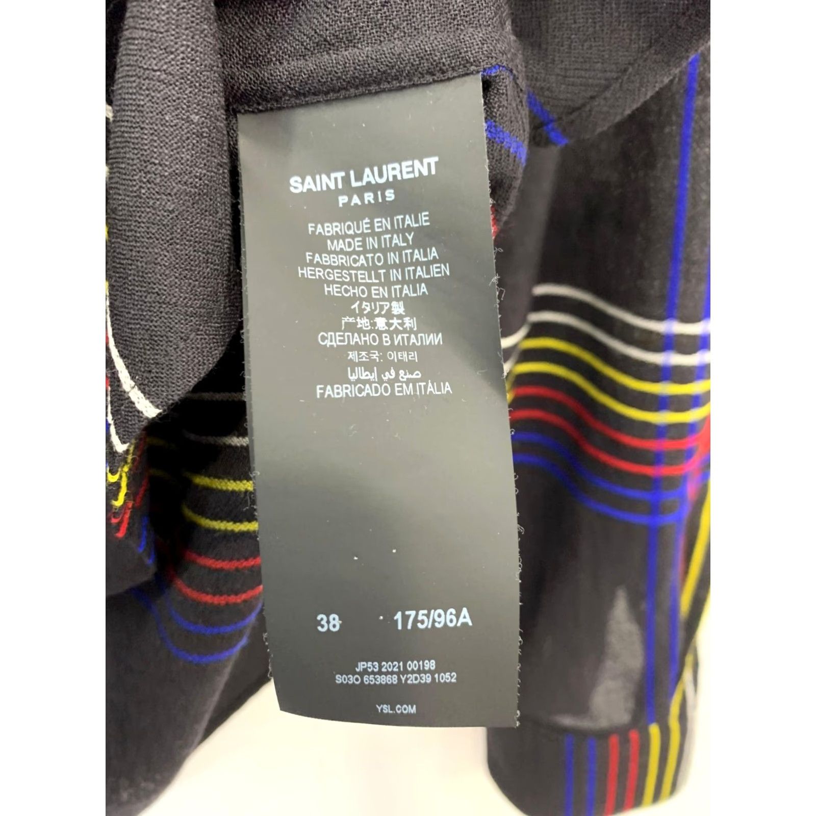 Yves Saint Laurent SAINT LAURENT PARIS Multi-Color Plaid Flannel Shirt Men 38/15 Button-Up Long Sleeve Made Italy Size US M / EU 48-50 / 2 - 3 Thumbnail