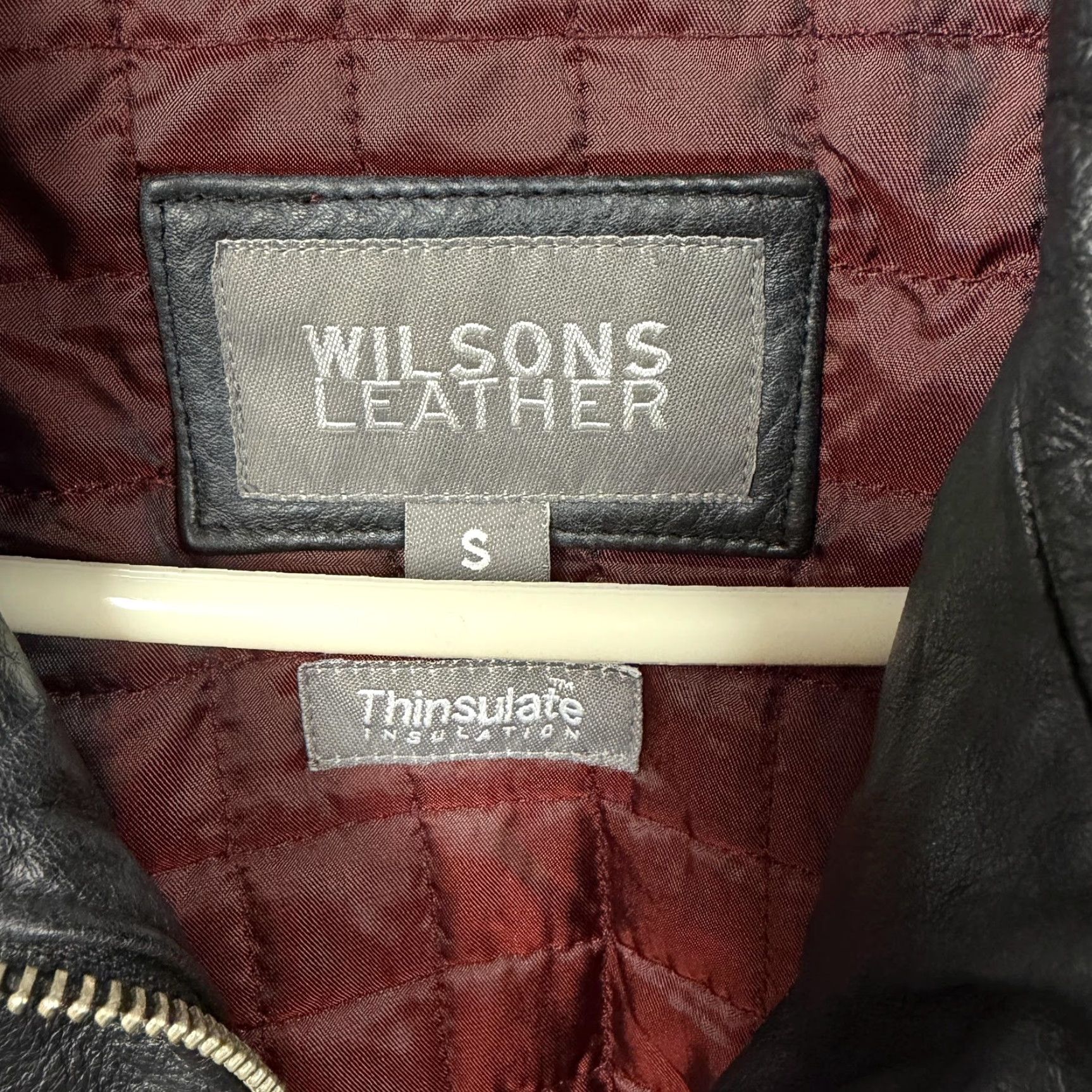 Vintage VINTAGE Wilsons Leather Jacket Womens S Black Belt Thinsulate Moto Grunge Jacket Size S / US 4 / IT 40 - 5 Thumbnail