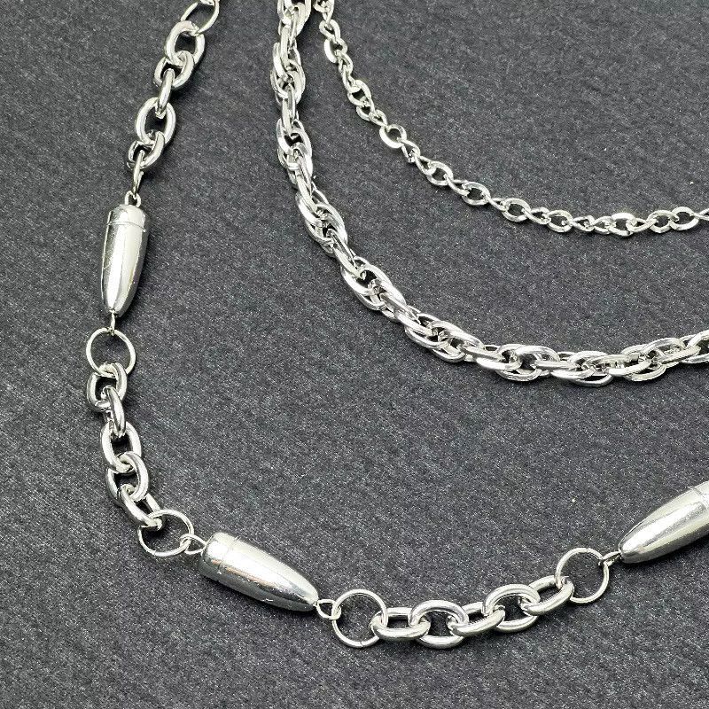 Jewelry 3 layers Punk Long Metal Wallet Belt Chain Size ONE SIZE - 4 Thumbnail