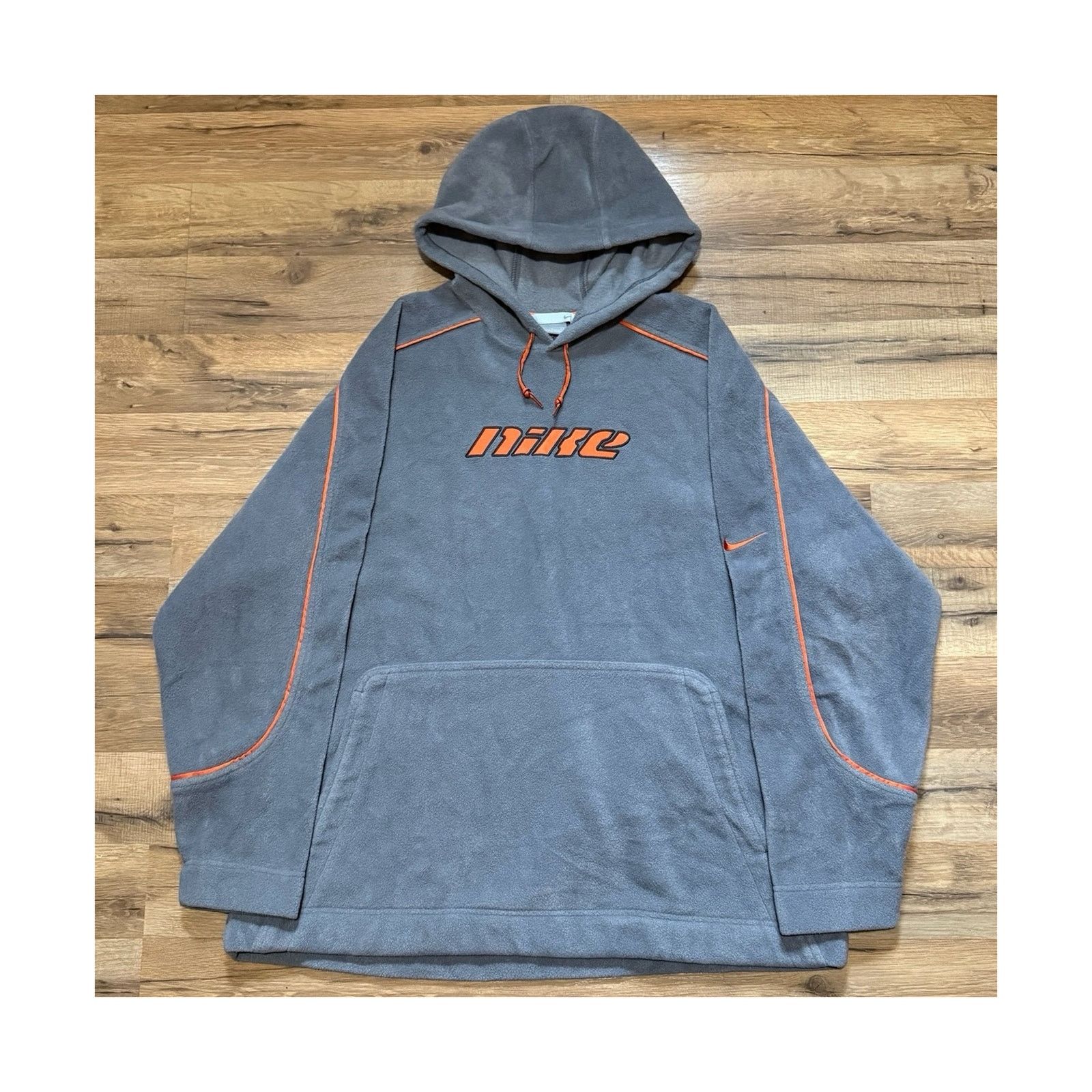 Nike Y2K Nike Spell Out Fleece Hoodie Sweatshirt Size US L / EU 52-54 / 3 - 1 Thumbnail
