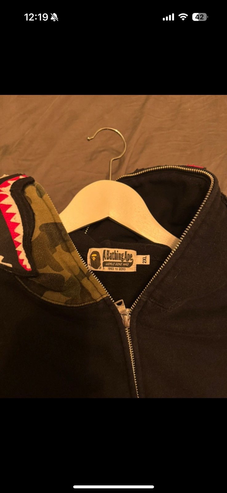 Bape Bape zip hoodie velcro 1st camo hood Size US XXL / EU 58 / 5 - 6 Thumbnail