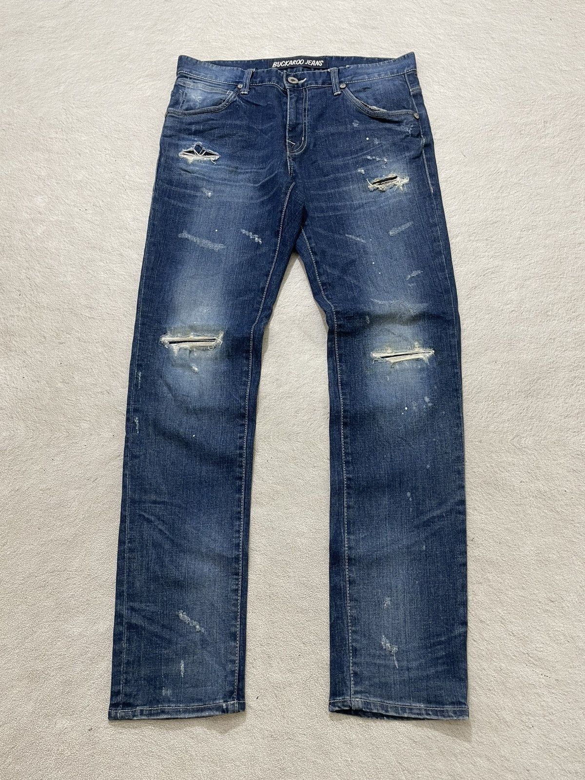 Undercover 2000s Undercover Ripped Denim Wash Jeans Y2K Hysteric ifsix Size US 33 - 1 Thumbnail