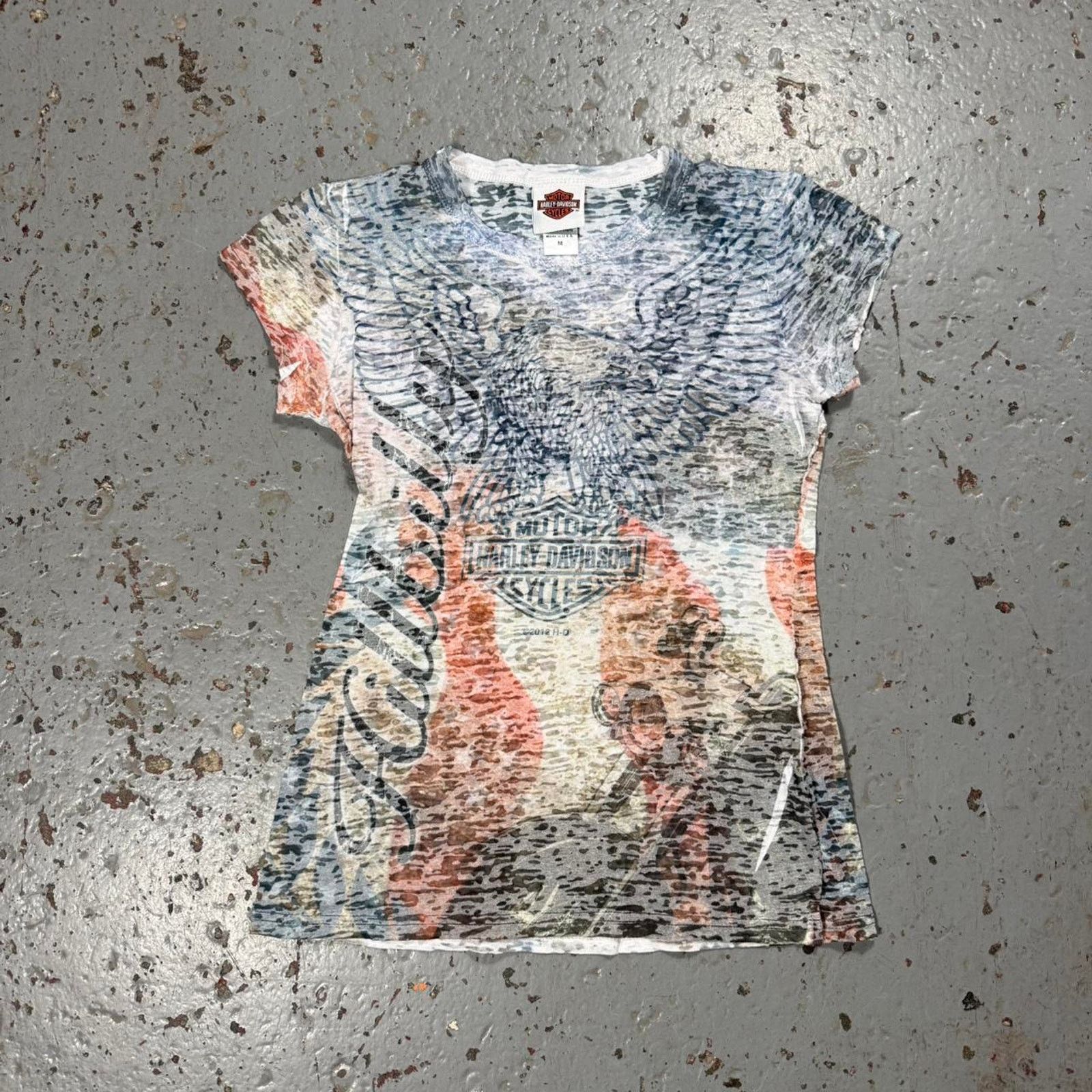 Harley Davidson Y2k insane transparent harley davidson graphic Tee Size M / US 6-8 / IT 42-44 - 1 Thumbnail