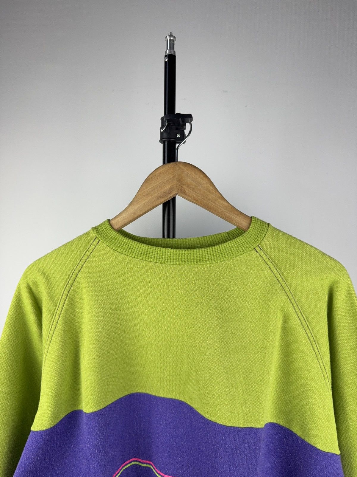 Other × Vintage Vintage 80s Swiss Sweatshirt Neon Logo Retro Sport Print Size US M / EU 48-50 / 2 - 3 Thumbnail