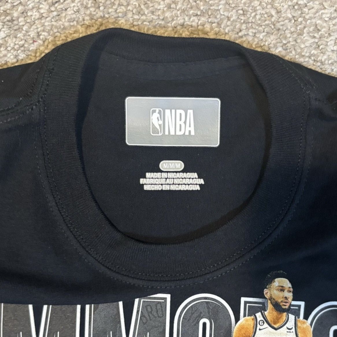 NBA Brooklyn Nets Ben Simmons NBA Graphic Tee Black Men's Medium Size US M / EU 48-50 / 2 - 3 Thumbnail