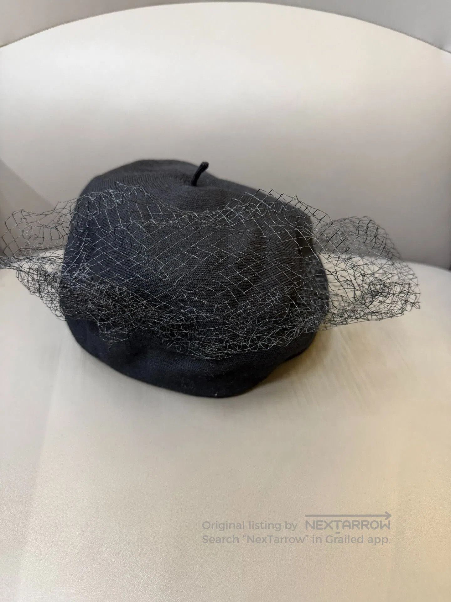 Dior Dior Black Wool Mesh Beret. Size ONE SIZE - 3 Thumbnail