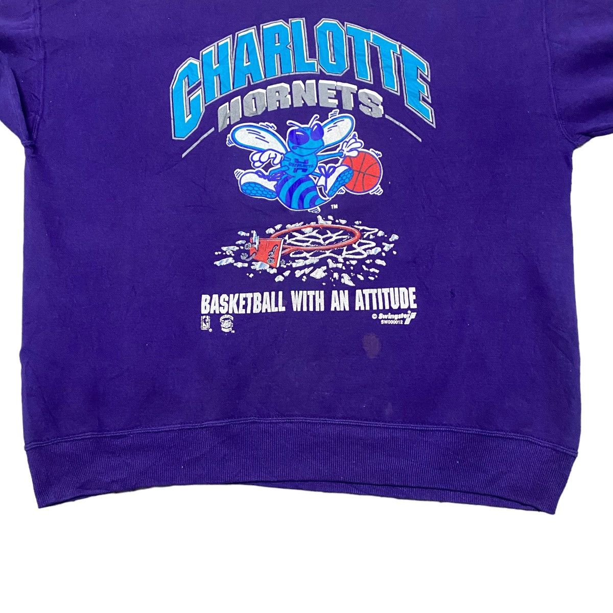 Vintage Vintage Charlotte Hornets Sweatshirt Size US XL / EU 56 / 4 - 4 Thumbnail