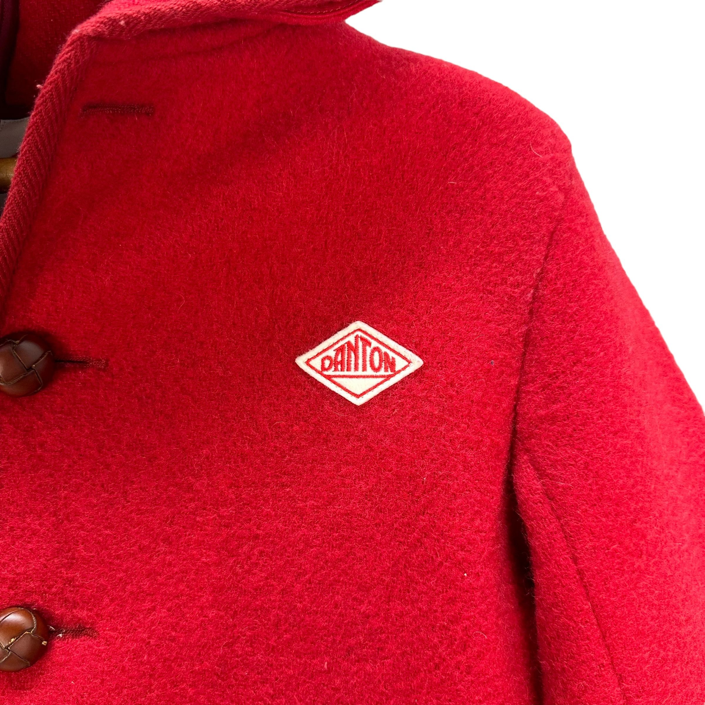 Danton DANTON RED WOOL HOODED COAT JACKET #8813-028 Size US XS / EU 42 / 0 - 3 Thumbnail