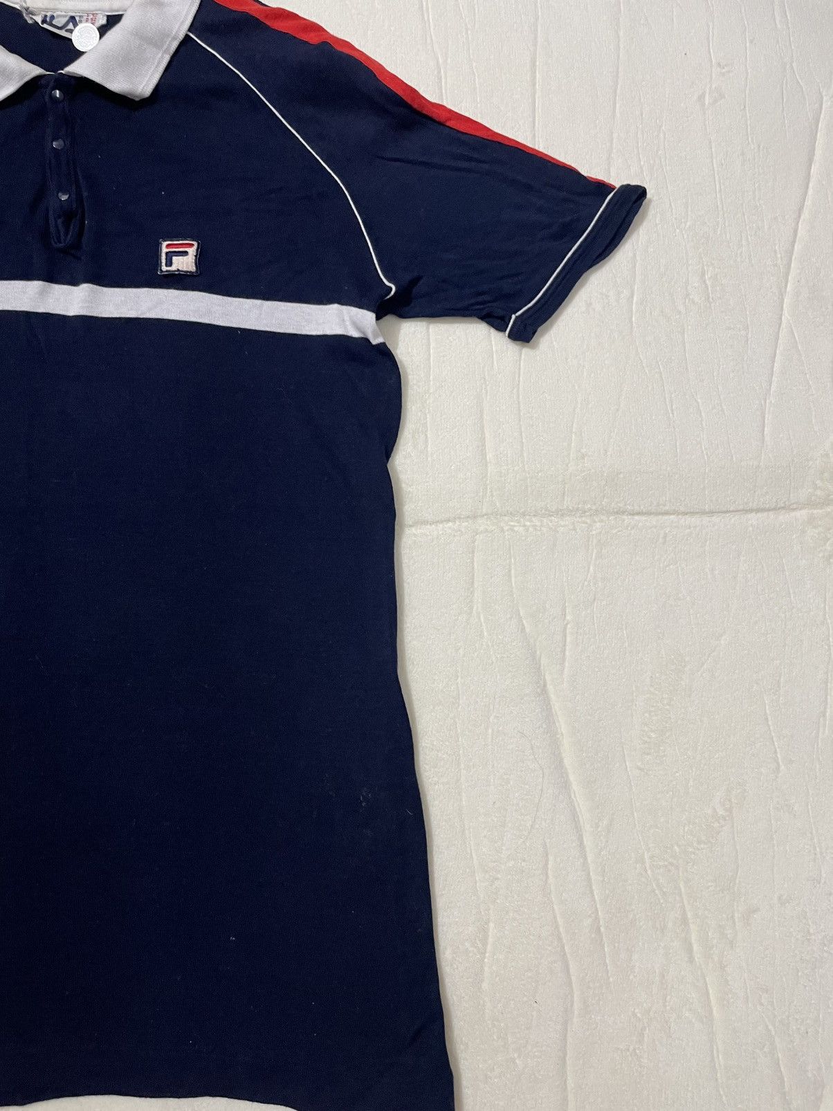 Fila × Vintage Vintage Fila Tshirt Collar(pinhole) Size US M / EU 48-50 / 2 - 2 Thumbnail