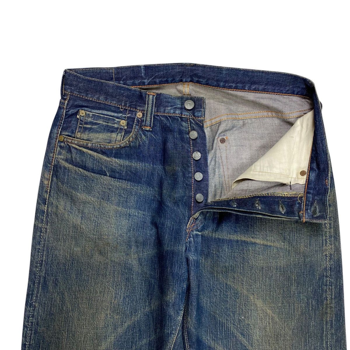 Full Count & Co. Fullcount & Co. Lot 1101 Faded Distress Denim Selvedge Pants Size US 33 - 9 Thumbnail