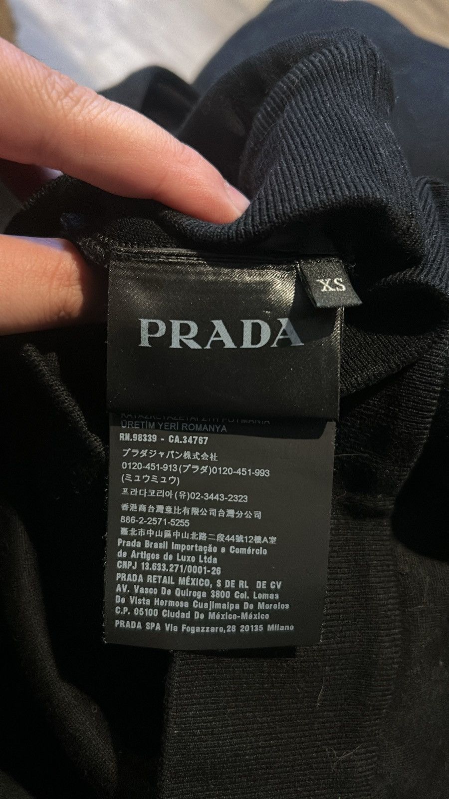 Prada Prada Chenile Logo Crewneck Size US XS / EU 42 / 0 - 4 Thumbnail