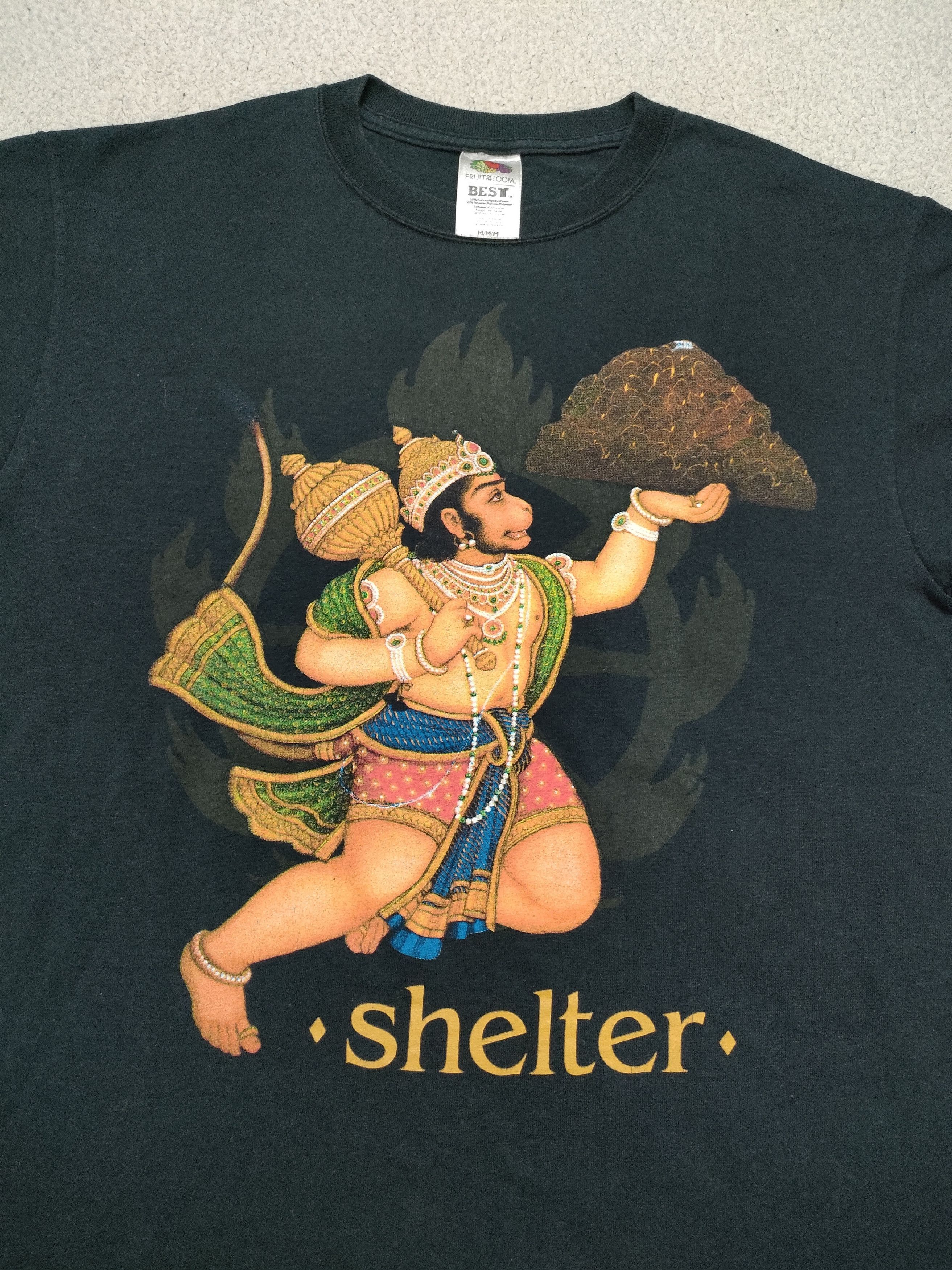 Band Tees × Vintage SHELTER - HANUMAN Lates 90s/Early 00s Vintage Tee Size US M / EU 48-50 / 2 - 2 Thumbnail