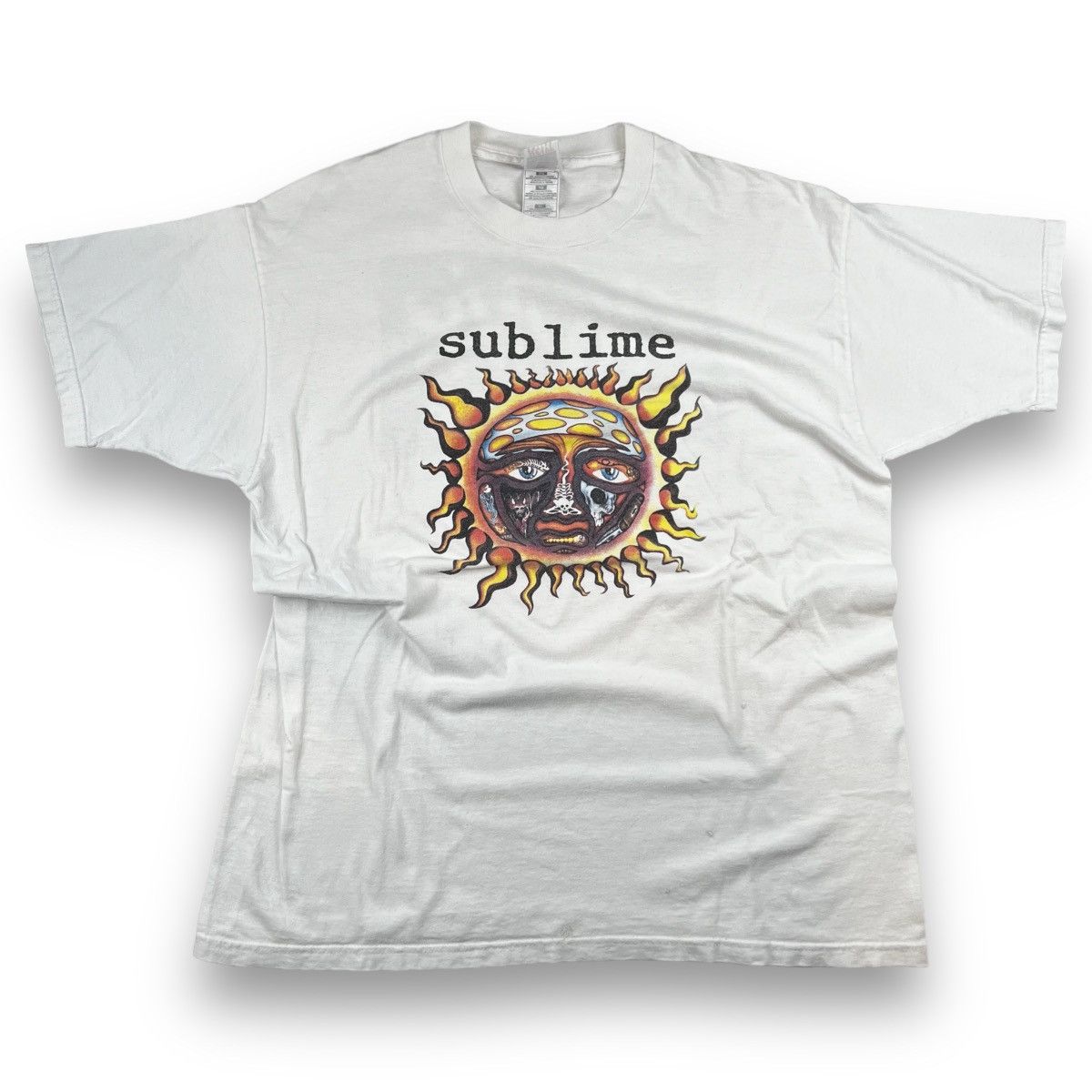 image of 90's Vintage Skunk Records Sublime T-Shirt in White, Men's (Size XL)