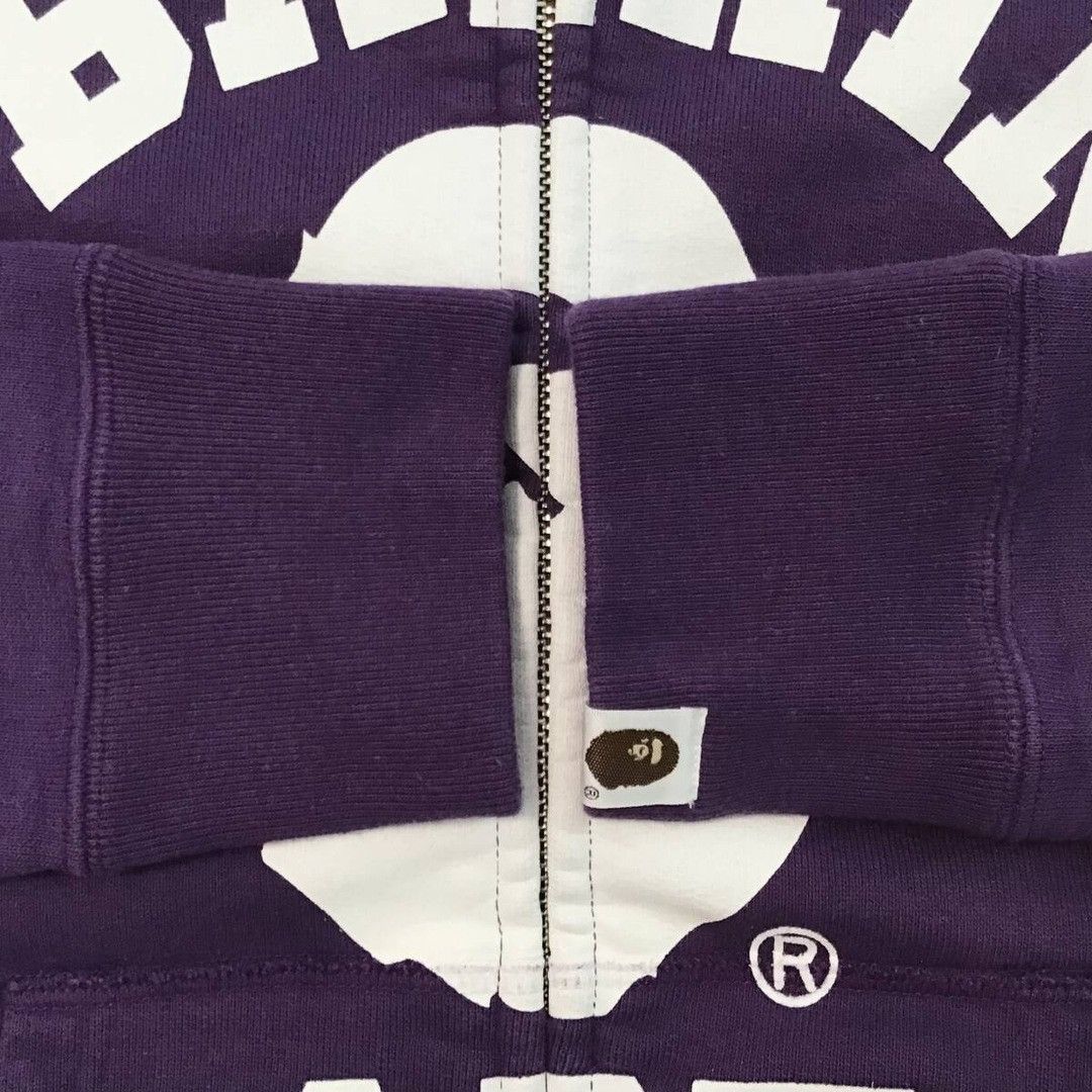 Bape BAPE College logo zip up hoodie a bathing ape NIGO Size US M / EU 48-50 / 2 - 5 Thumbnail