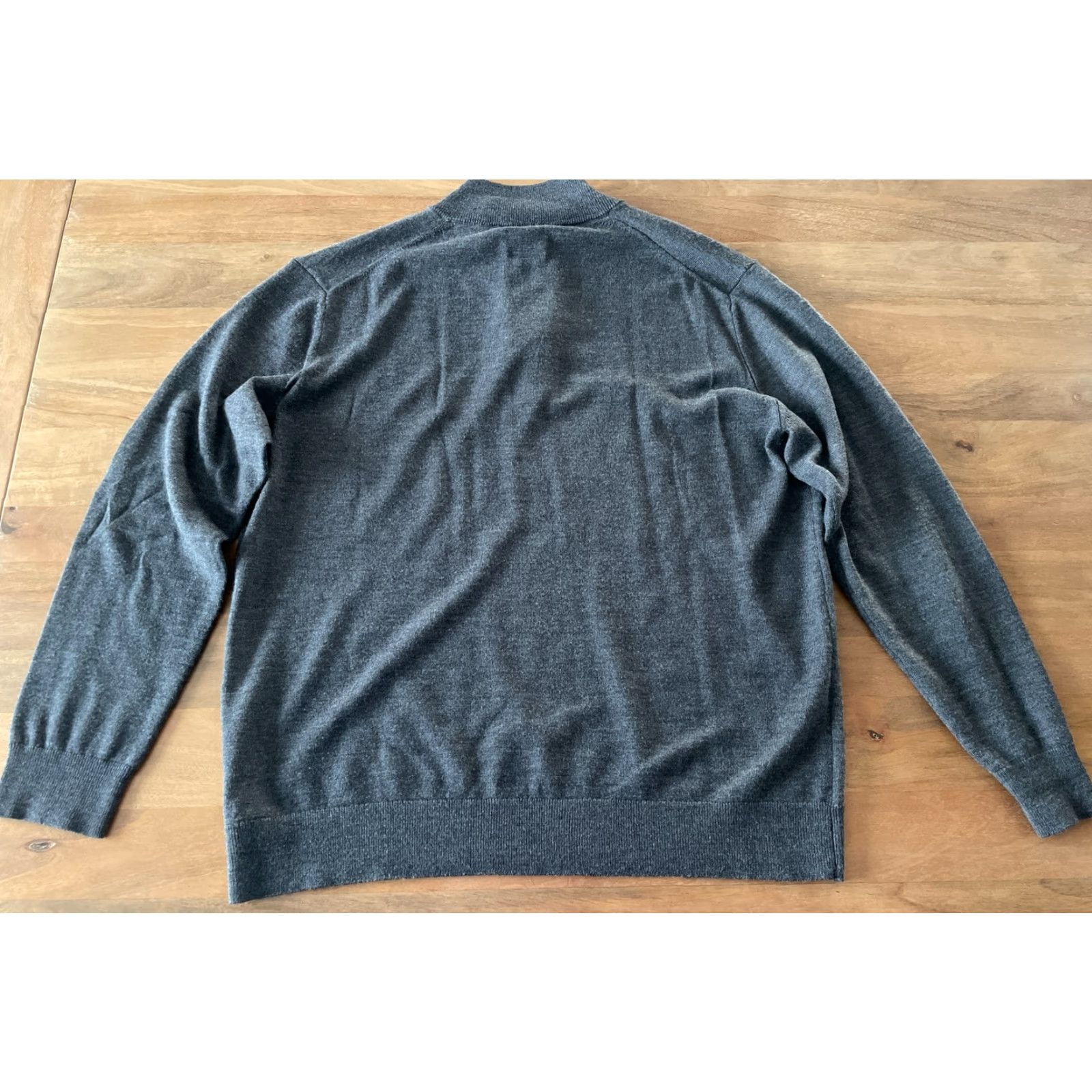 UNTUCKit UNTUCKit Merino Wool 1/4 Zip Sweater Men’s XL Gray Pullover Preppy Top hole Size US XL / EU 56 / 4 - 2 Thumbnail