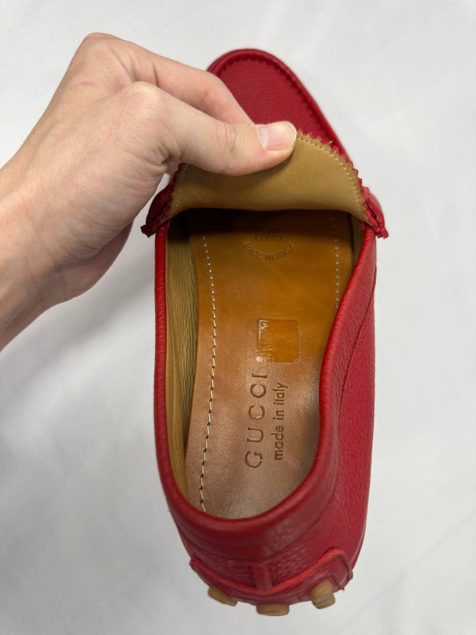 Gucci Gucci Red Leather Web Detail Horsebit Loafers Size US 10 / EU 43 - 16 Thumbnail
