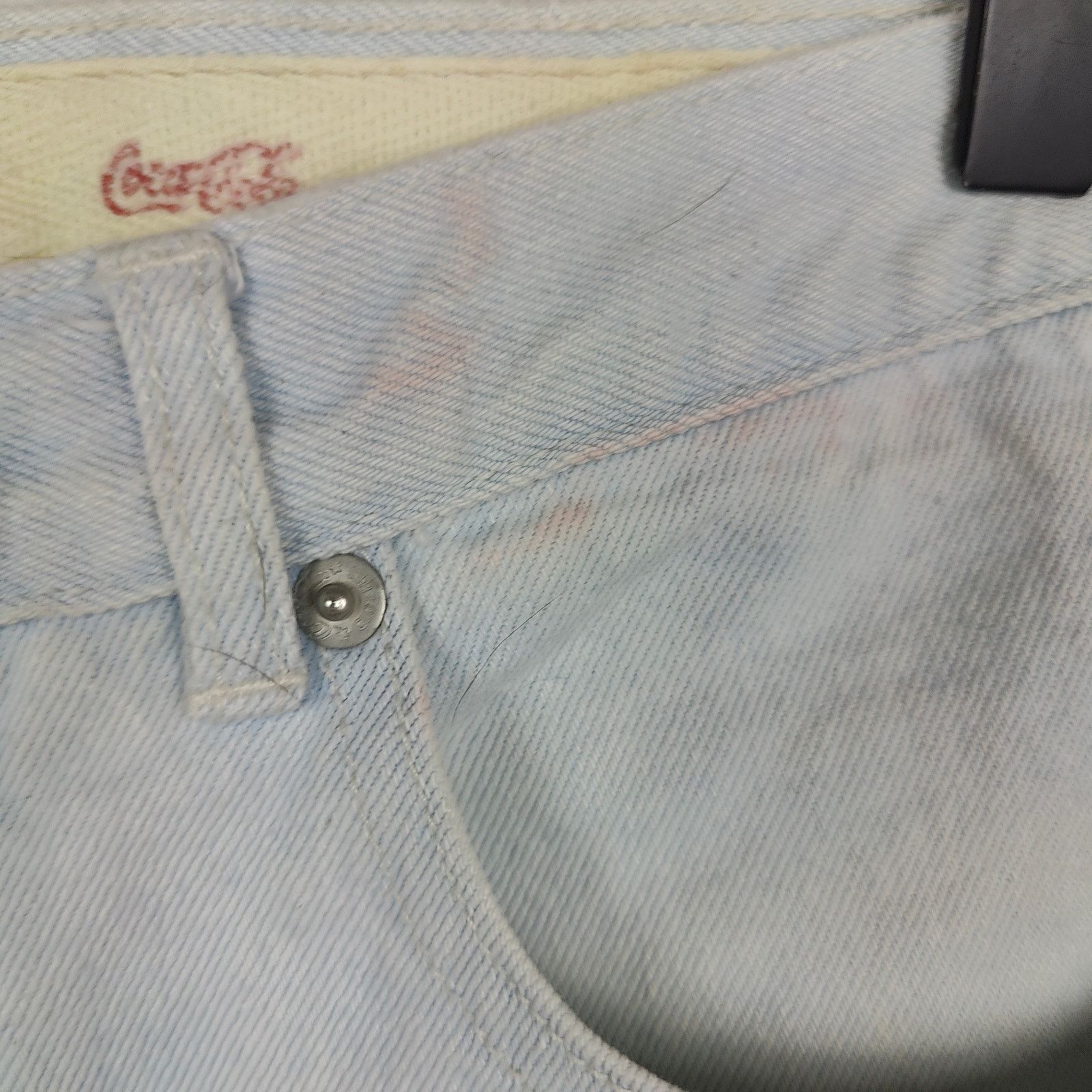 Coca Cola Vintage Coca Cola Jeans Mens 30 Light Wash Straight Fit 80s Size US 30 / EU 46 - 6 Thumbnail