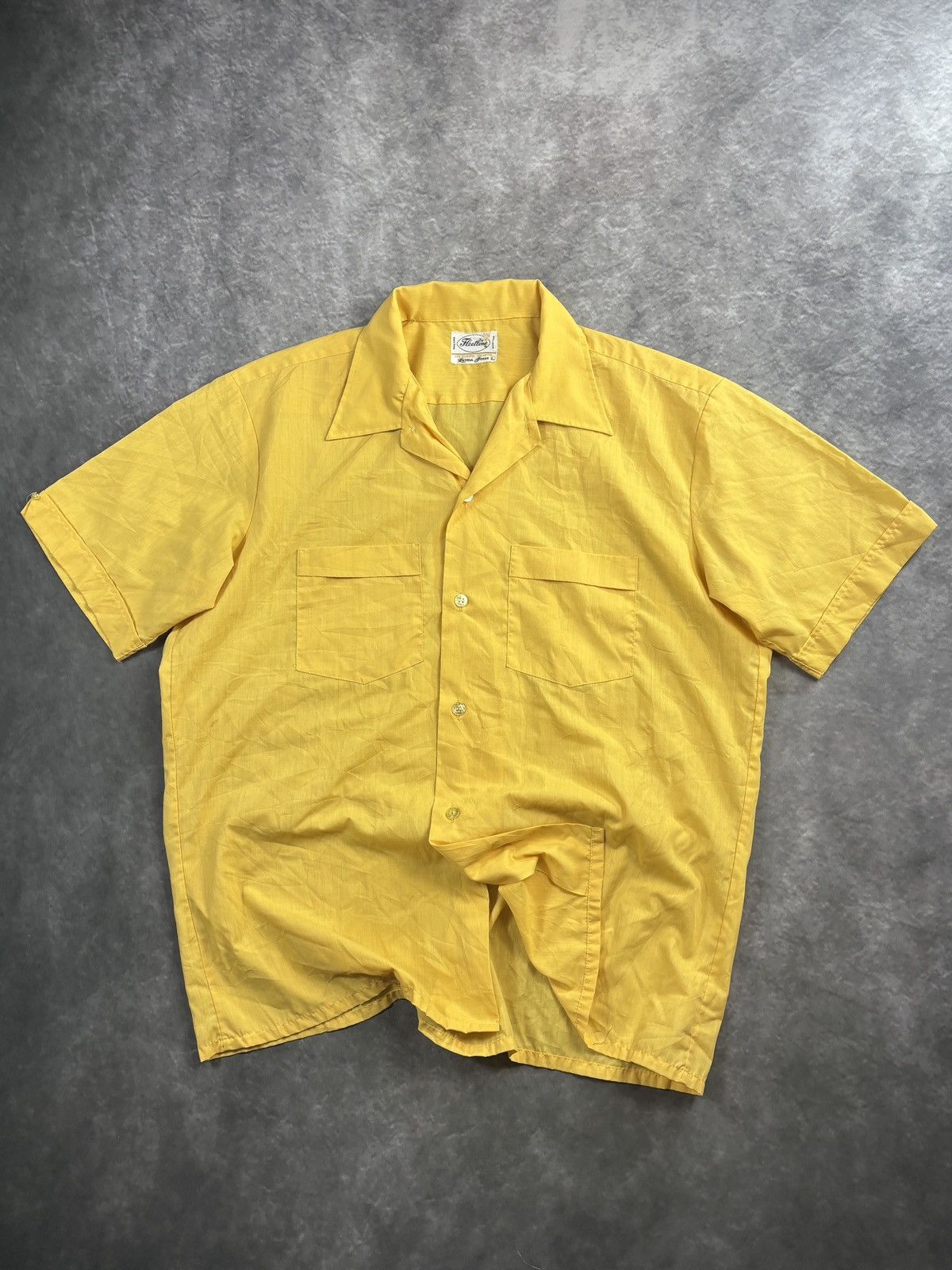 Vintage 1960s Bowling Shirt True Vintage Camp Collar Fleetline Short Size US M / EU 48-50 / 2 - 1 Thumbnail