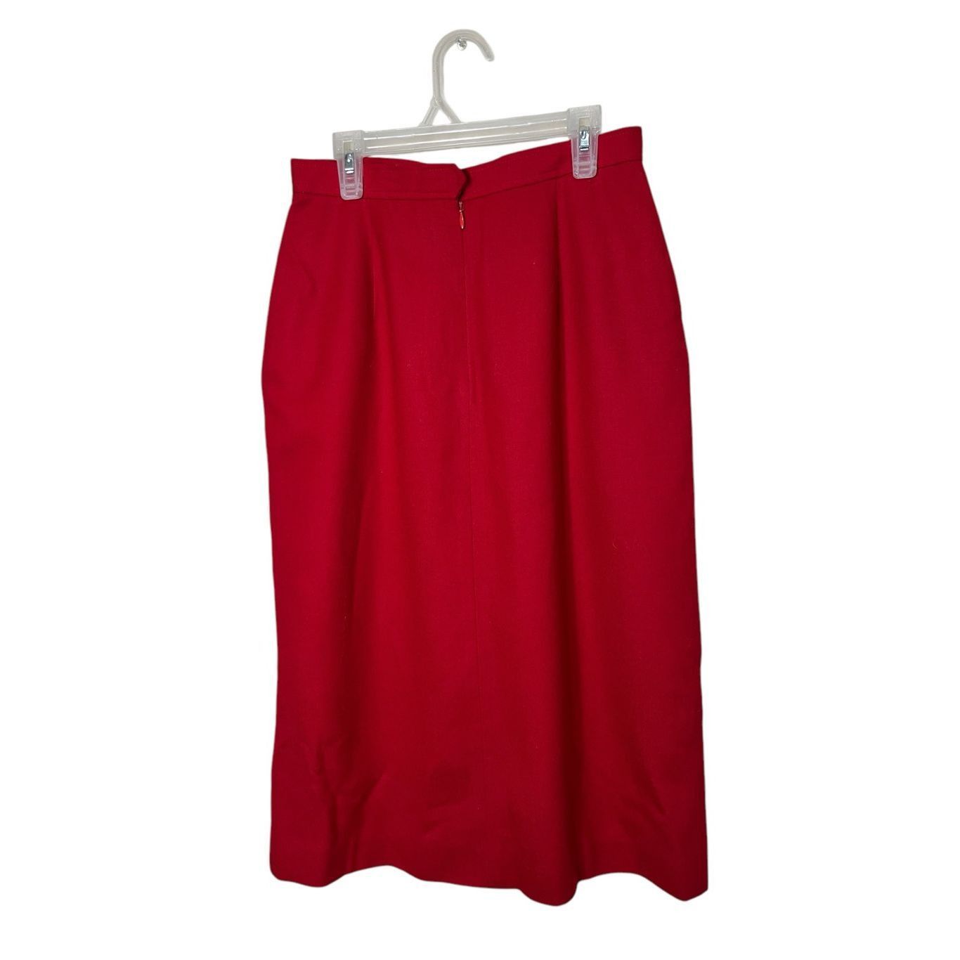 Evan Picone Vintage Evan Picone 100% Wool Skirt Womens Size 8 Red Lined Union Made USA Size 30" / US 8 / IT 44 - 6 Thumbnail