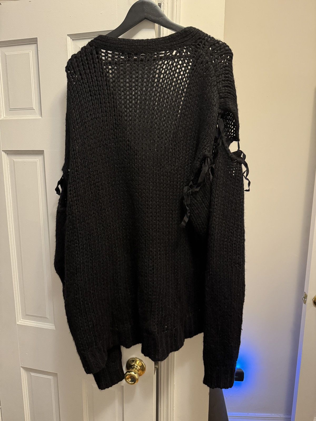 Ann Demeulemeester Fw19 rare oversized black alpaca detachable sweater Size US M / EU 48-50 / 2 - 4 Thumbnail