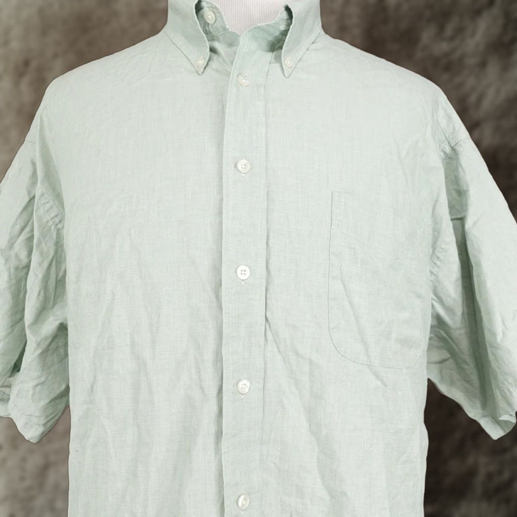 Roundtree & Yorke Roundtree & Yorke Shirt Mens 3XL BIG Short Sleeve Button Down Pocket Classic Green Size US XXL / EU 58 / 5 - 1 Thumbnail