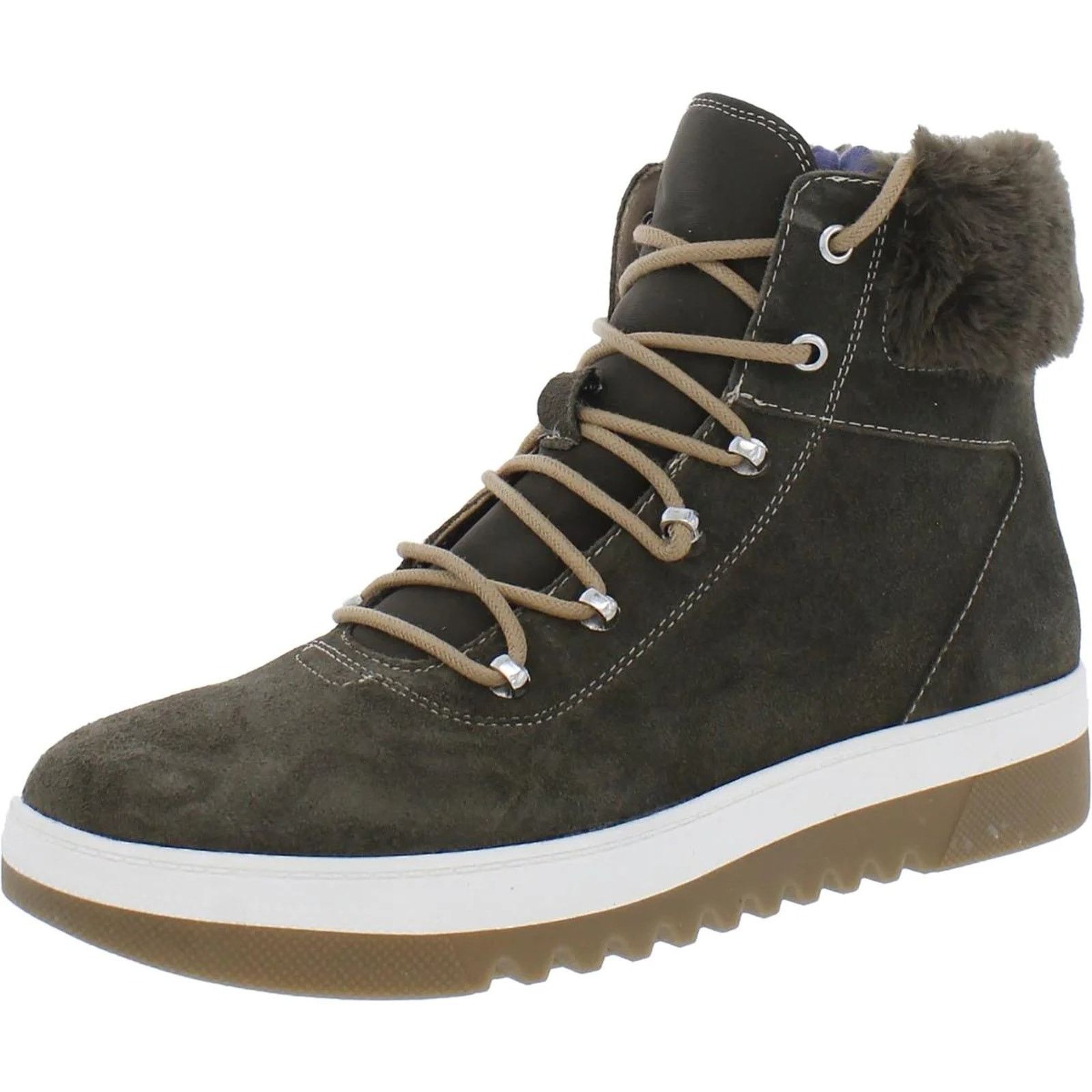 The Unbranded Brand Dr. Scholl's Women Olive Suede Waterproof Ankle Booties 9.5M Size US 9.5 / IT 39.5 - 1 Thumbnail