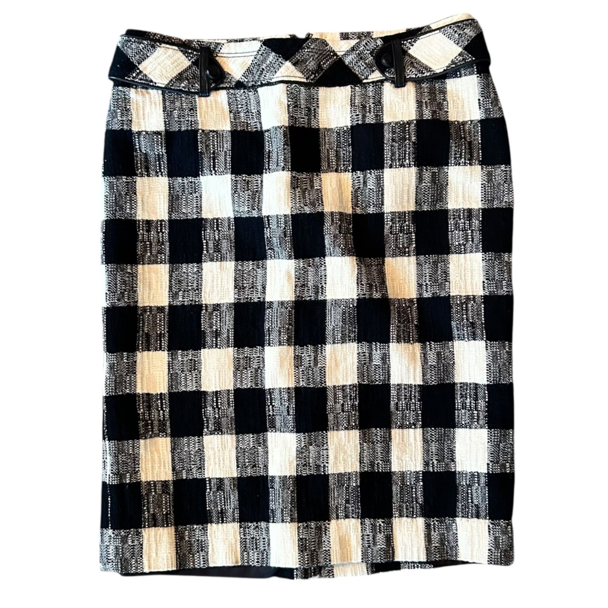 Other Compagna Monochromatic Check Old Money Classic Pencil Skirt Size 33" - 1 Thumbnail