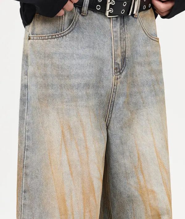 Japanese Brand Manami x Yuka Distressed dirtyfit men's loose vintage jeans Size US 32 / EU 48 - 5 Thumbnail