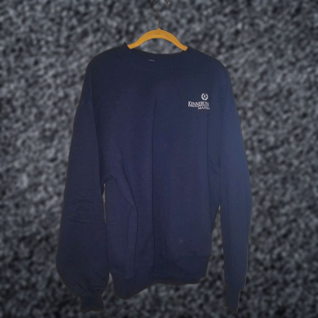 Jerzees VINTAGE Jerzees Sweatshirt L Super Sweats Travel Souvenir Kennebunkport Maine Mens Adult Large Blue 90s Size US L / EU 52-54 / 3 - 1 Thumbnail