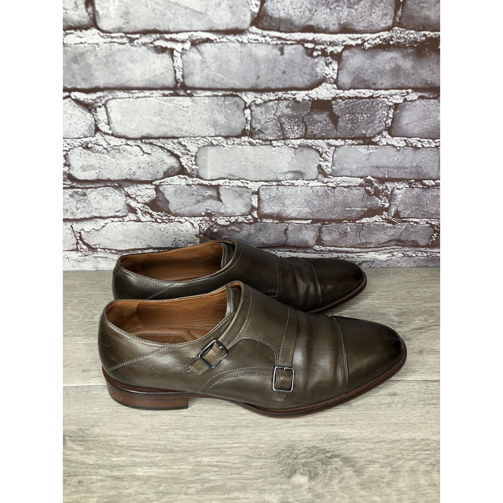 Johnston & Murphy Johnston & Murphy Brown Leather Double Monk Strap Cap Toe Ox Size US 10.5 / EU 43-44 - 3 Thumbnail