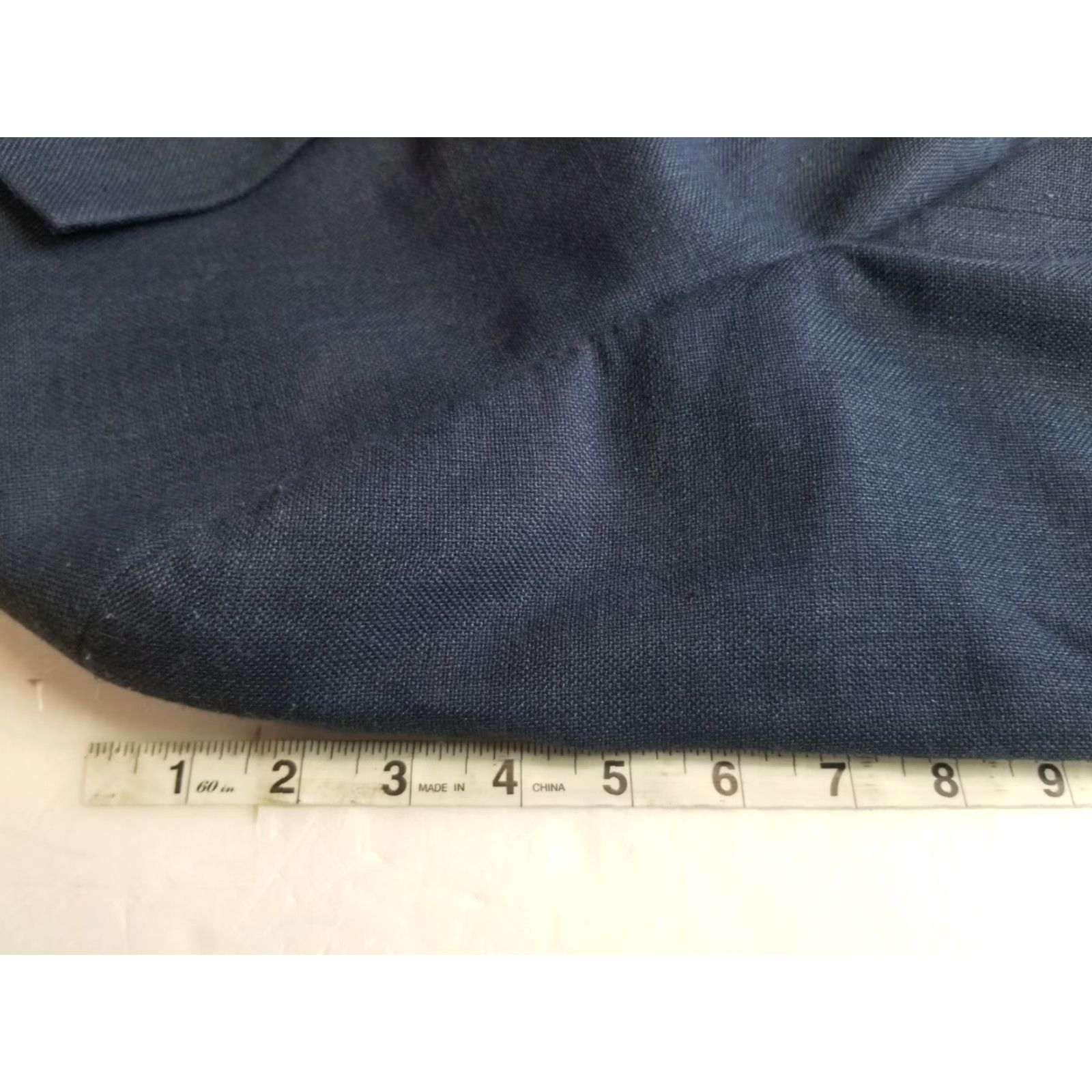 Vintage MICHAEL Michael Kors Men Blazer Solid Blue Linen Blend 42L 2-Button Size 42R - 7 Thumbnail